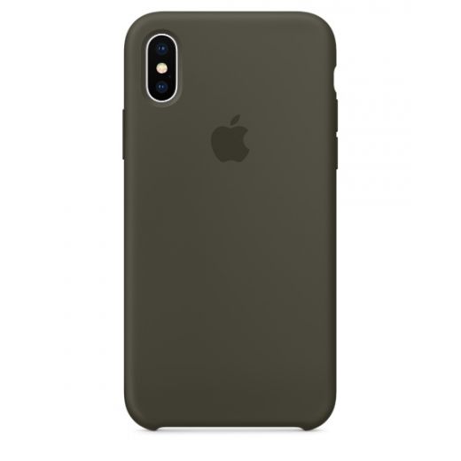 Чехол Apple Silicone Case Dark Olive (MR522) для iPhone X