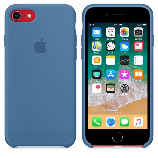 Чехол Apple Silicone Case Denim Blue (MRFR2) для iPhone 8/7