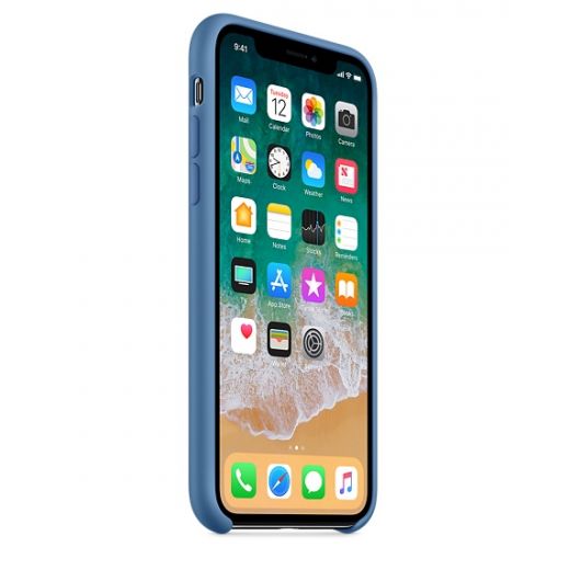 Чехол Apple Silicone Case Denim Blue (MRG22) для iPhone X