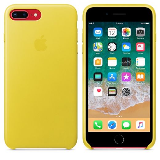 Чехол Apple Leather Case Spring Yellow (MRGC2) для iPhone 8 Plus / 7 Plus