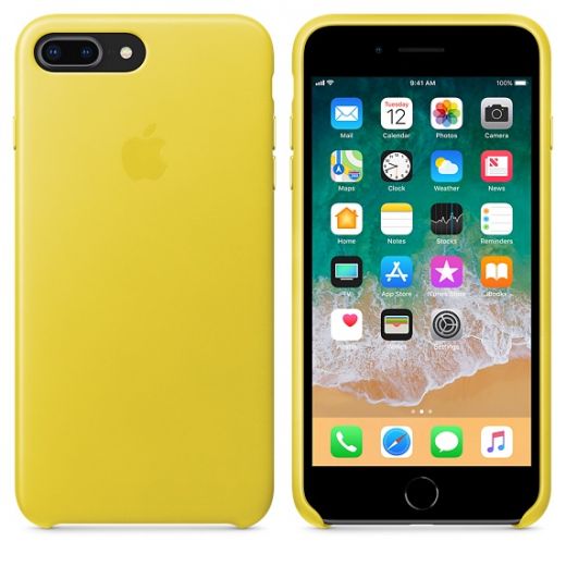 Чохол Apple Leather Case Spring Yellow (MRGC2) для iPhone 8 Plus / 7 Plus