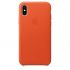 Чехол Apple Leather Case Bright Orange (MRGK2) для iPhone X