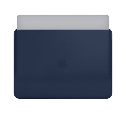 Оригінальний шкіряний чохол Apple Leather Sleeve Midnight Blue (MRQL2) для MacBook Air 13.6" M2 | M3 (2023 | 2024) | Pro 13" (2018 | 2019 | 2020 | M1) | Air 13"