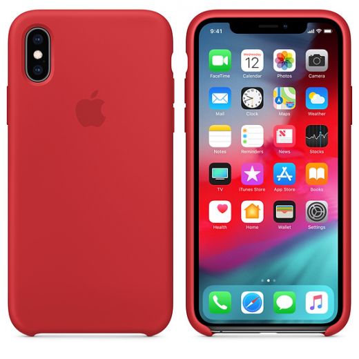 Чехол Apple Silicone Case (PRODUCT) Red (MRWC2) для iPhone XS