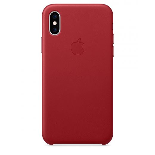 Чехол Apple Leather Case (PRODUCT) Red (MRWK2) для iPhone XS