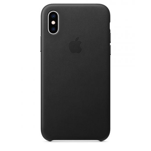 Чехол Apple Leather Case Black (MRWM2) для iPhone XS