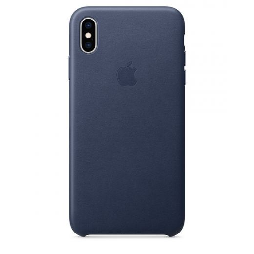 Чехол Apple Leather Case Midnight Blue (MRWU2) для iPhone XS Max