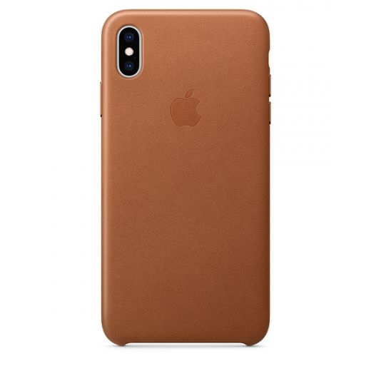 Чехол Apple Leather Case Saddle Brown (MRWV2) для iPhone XS Max