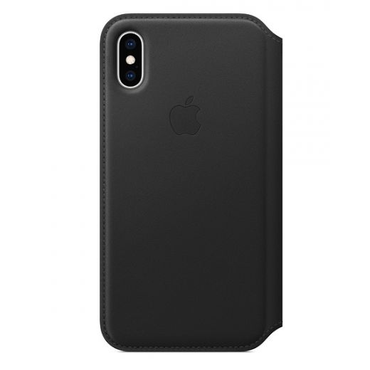 Чехол Apple Leather Folio Black (MRWW2) для iPhone XS