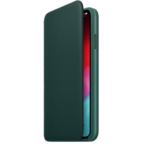 Чехол Apple Leather Folio Forest Green (MRX42) для iPhone XS Max
