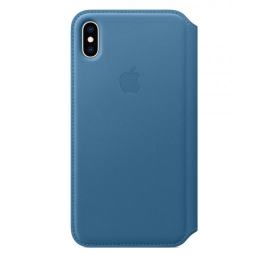 Чехол Apple Leather Folio Cape Cod Blue (MRX52) для iPhone XS Max