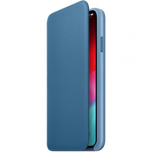 Чехол Apple Leather Folio Cape Cod Blue (MRX52) для iPhone XS Max