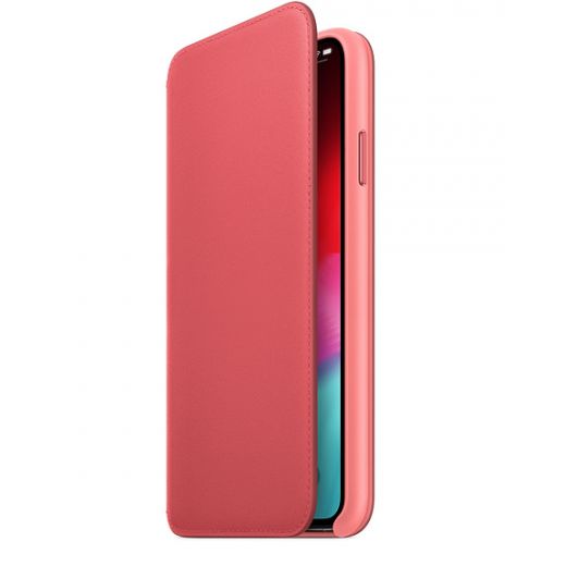 Чехол Apple Leather Folio Peony Pink (MRX62) для iPhone XS Max