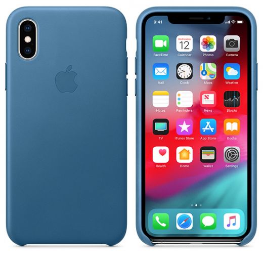 Чохол Apple Leather Case Cape Cod Blue (MTET2) для iPhone XS