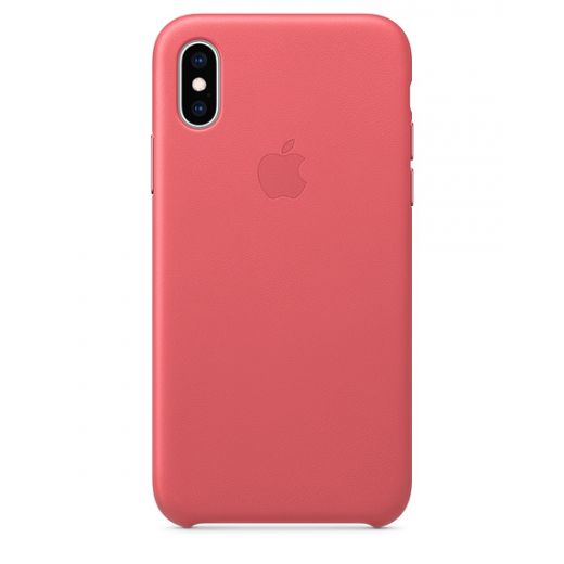 Чехол Apple Leather Case Peony Pink (MTEU2) для iPhone XS