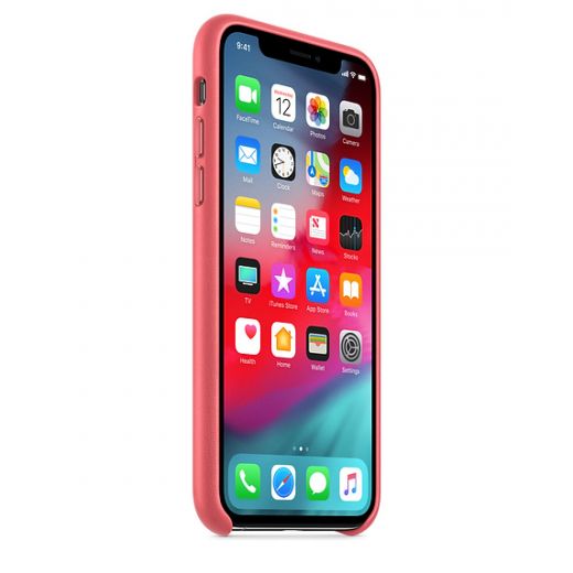 Чехол Apple Leather Case Peony Pink (MTEU2) для iPhone XS