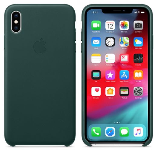 Чохол Apple Leather Case Forest Green (MTEV2) для iPhone XS Max