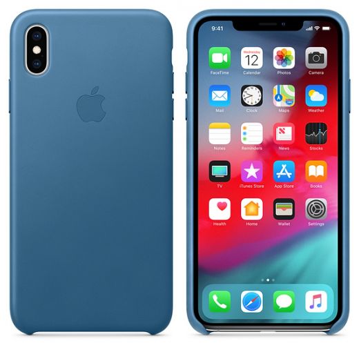 Чехол Apple Leather Case Cape Cod Blue (MTEW2) для iPhone XS Max