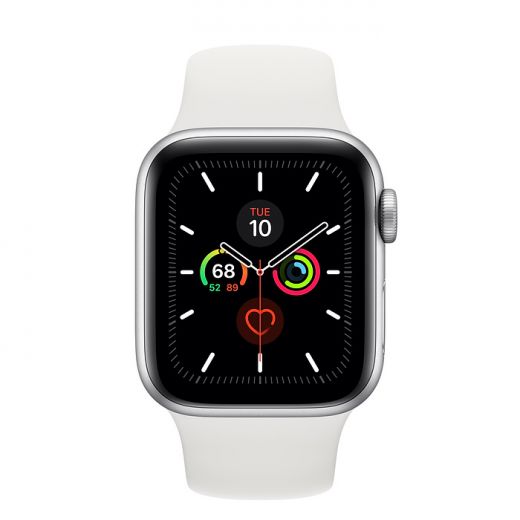 Б/У Apple Watch Series 5 (GPS) 40mm Silver Aluminum Case with White Sport Band (MWV62) 5+
