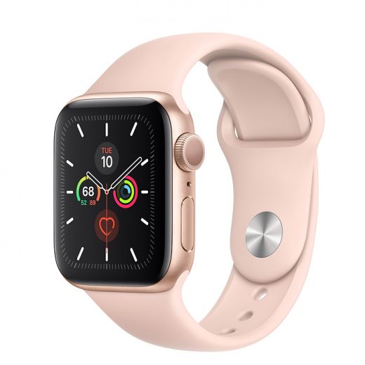 Apple Watch Series 5 (GPS) 40mm Gold Aluminum Case with Pink Sand Sport (MWV72)