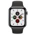 Used Apple Watch Series 5 (GPS + LTE) 44mm Space Black Stainless Steel Case with Black Sport Band (MWW72, MWWK2) 5+