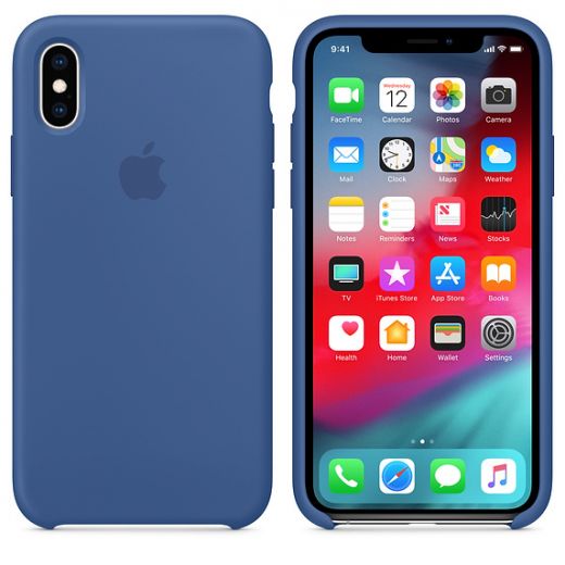 Чехол Apple Silicone Case Delft Blue (MVF12) для iPhone XS