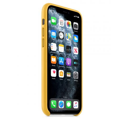 Чехол Apple Leather Case Meyer Lemon (MWYA2) для iPhone 11 Pro