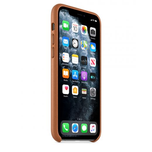 Чехол Apple Leather Case Saddle Brown (MWYD2) для iPhone 11 Pro