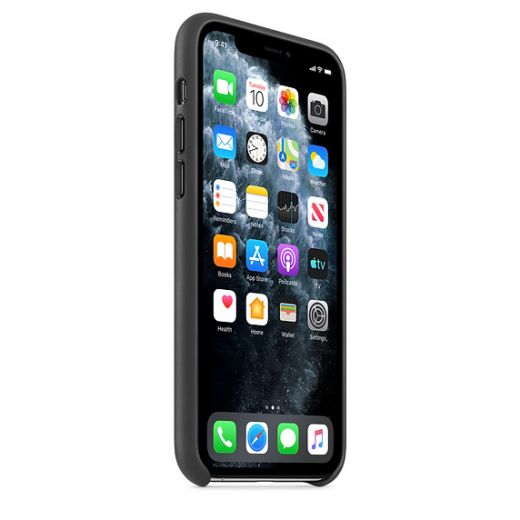Чехол Apple Leather Case Black (MWYE2) для iPhone 11 Pro