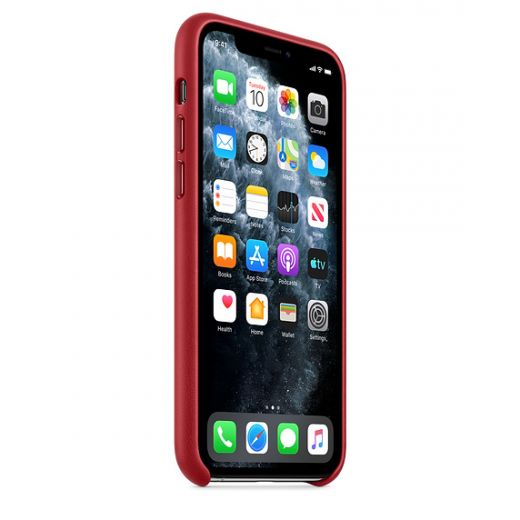 Чехол Apple Leather Case (PRODUCT)Red (MWYF2) для iPhone 11 Pro