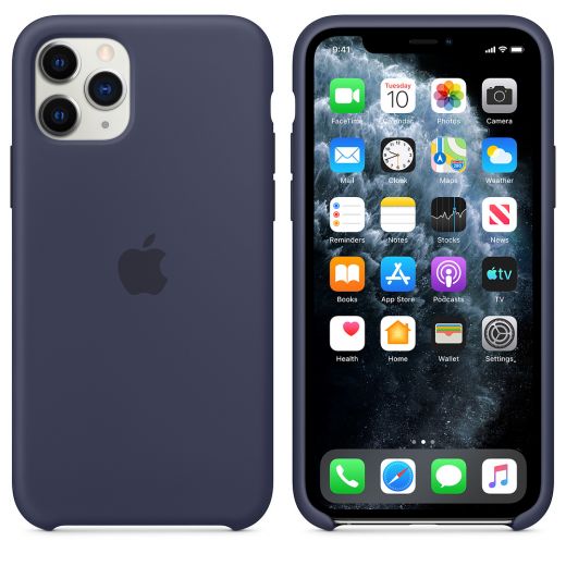 Чехол Apple Sillicone Case Midnight Blue (MWYJ2) для iPhone 11 Pro