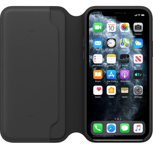 Чехол Apple Leather Folio Case Black (MX062) для iPhone 11 Pro