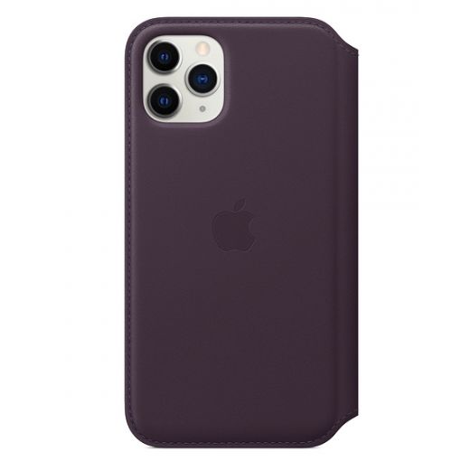 Чехол Apple Leather Folio Case Aubergine (MX072) для iPhone 11 Pro