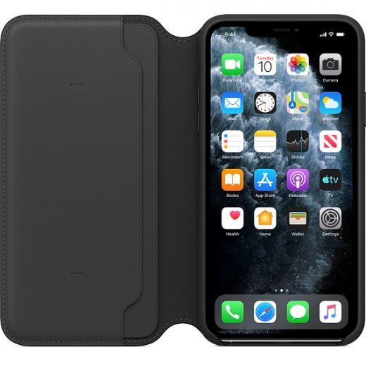Чехол Apple Leather Folio Case Black (MX082) для iPhone 11 Pro Max