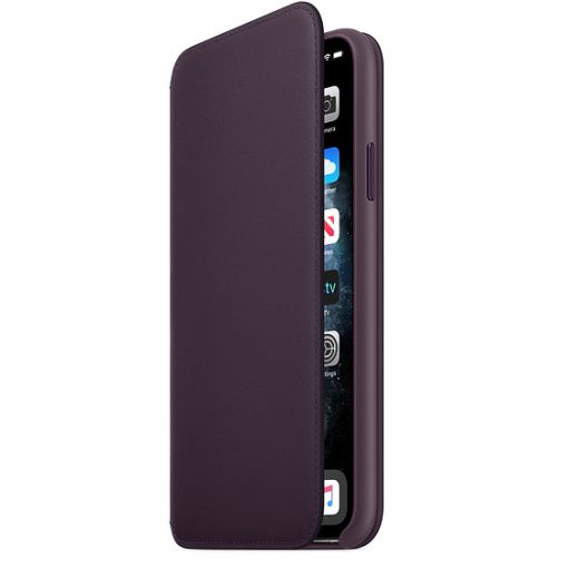 Чехол Apple Leather Folio Case Aubergine (MX092) для iPhone 11 Pro Max