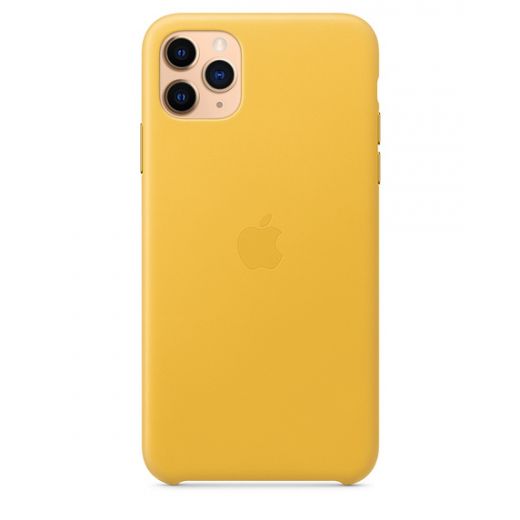 Чехол Apple Leather Case Meyer Lemon (MX0A2) для iPhone 11 Pro Max