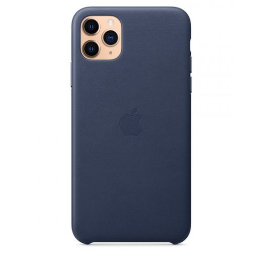 Чохол Apple Leather Case Midnight Blue (MX0G2) для iPhone 11 Pro Max