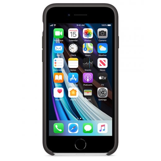 Чохол Apple Silicone Case Black (MXYH2) для iPhone SE (2020)