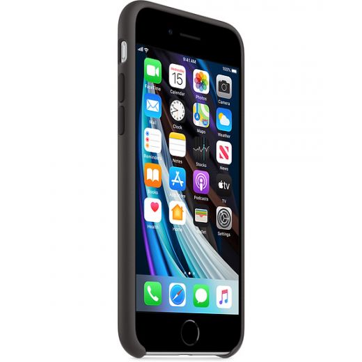Чехол Apple Silicone Case Black (MXYH2) для iPhone SE (2020)