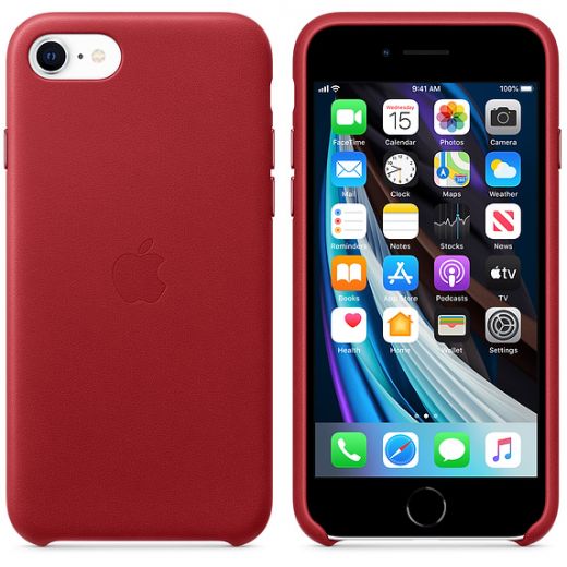 Чохол Apple Leather Case Red (PRODUCT) (MXYL2) для iPhone SE (2020)