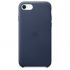 Чохол Apple Leather Case Midnight Blue (MXYN2) для iPhone SE (2020)