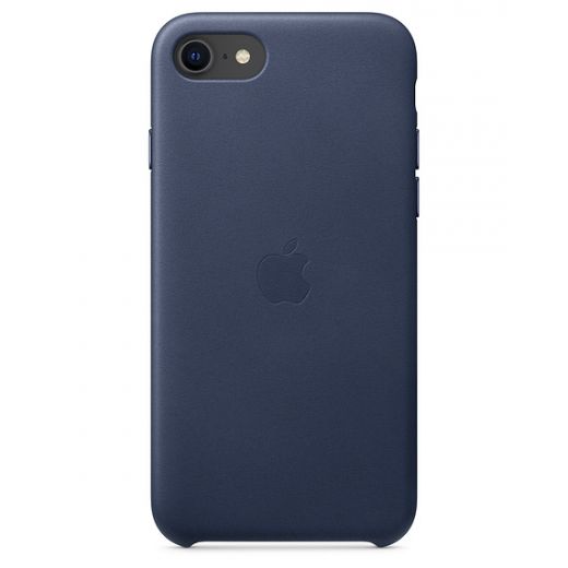 Чехол Apple Leather Case Midnight Blue (MXYN2) для iPhone SE (2020)