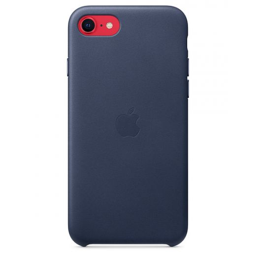 Чехол Apple Leather Case Midnight Blue (MXYN2) для iPhone SE (2020)