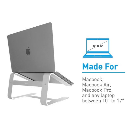 Підставка Macally Aluminum Eye-Level Laptop Stand Silver для MacBook