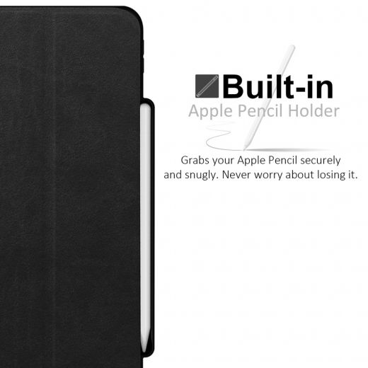 Чехол Khomo Dual Case Cover with Pencil Holder Leather Black для Apple iPad Pro 11" (2018)