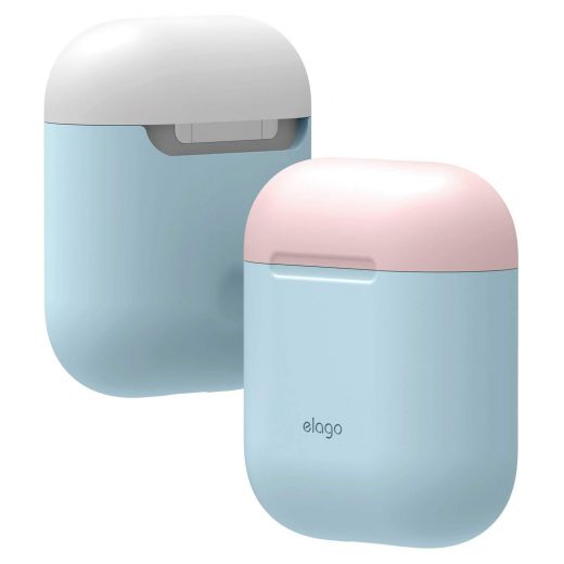 Чохол Elago Silicone Duo Case Pastel Blue/Pink/White (EAPDO-PBL-PKWH) для Airpods