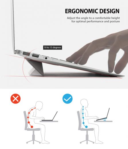 Подставка Ringke Laptop Stand Gray для MacBook