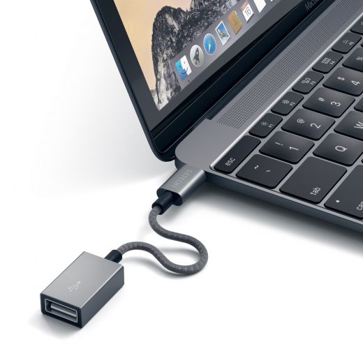 Адаптер Satechi Type-C to Type-A Cabled Adapter Space Gray (ST-TCCAM)