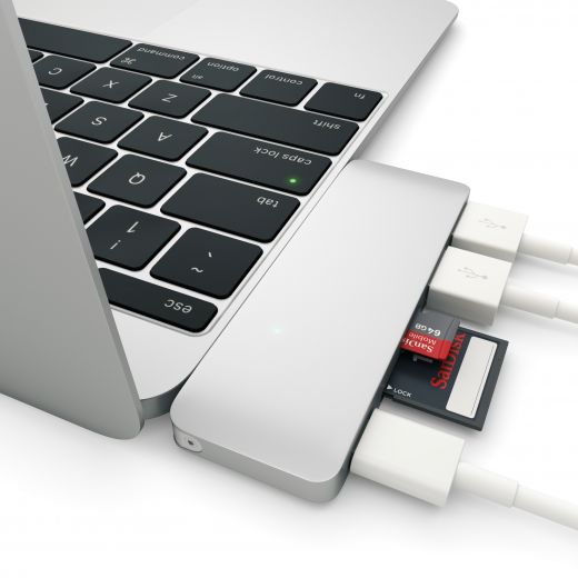 Адаптер Satechi Type-C USB 3.0 Passthrough Hub Silver (ST-TCUPS)