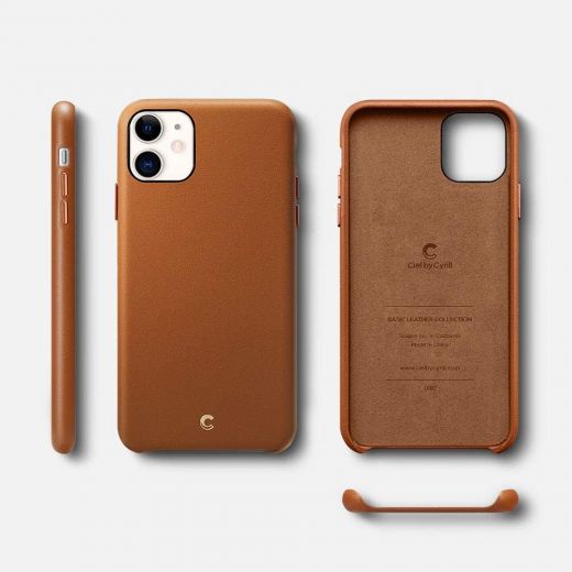 Чохол Ciel by Cyrill Basic Leather Collection Saddle Brown для iPhone 11